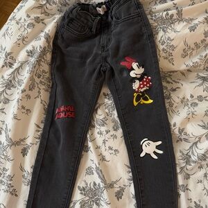 LEVIS X Disney COLLAB Black Mickey Mouse Embroidered Jeans RARE